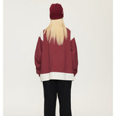 Unisex Jacket Retro Patchwork Contrast Color Sports Jacket Men and Women Same Style Loose Lapel Spring and Autumn Coat